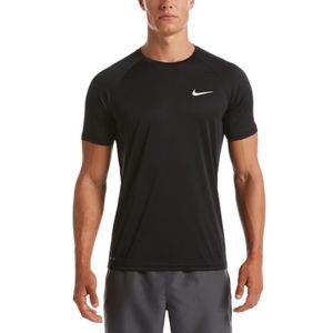 NWT NIKE Men's Essential Short Sleeve Hydroguard Shirt Black Small Medium